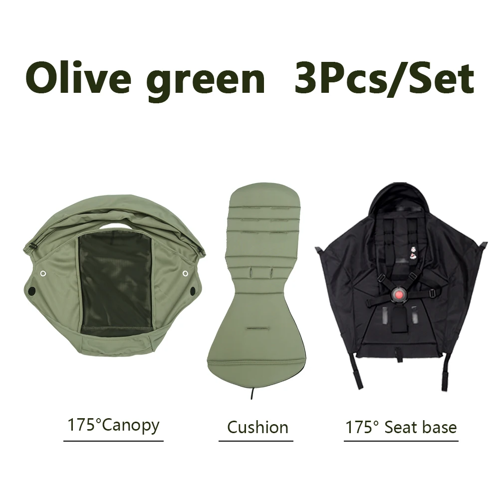 175° 3pcs/Set Stroller Accessories Hood&Mattress&Seat Cushion For YOYO/YOYO2/YOYA Babytime 1:1 Quality Canopy Cover Mattresses image 3