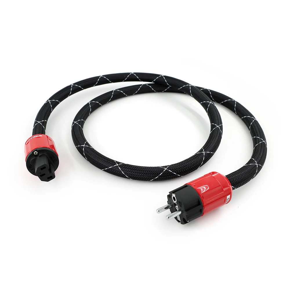 1 piece High end OFC Hifi audio cable 15 ampere European and American power cord