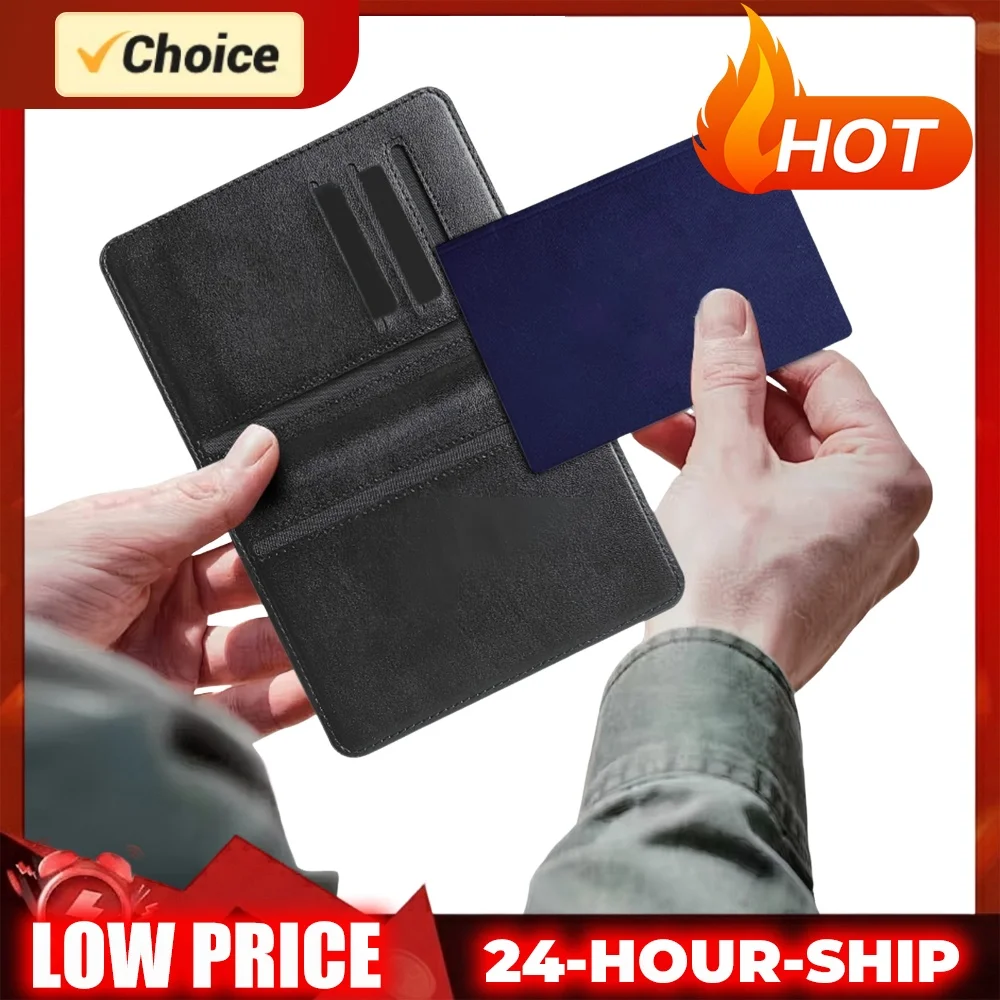 Location Network Smart Passport Cover Anti-Lost Tracker PU Leather Multi-Slot Card Holder Travel Wallet Wireless Charging