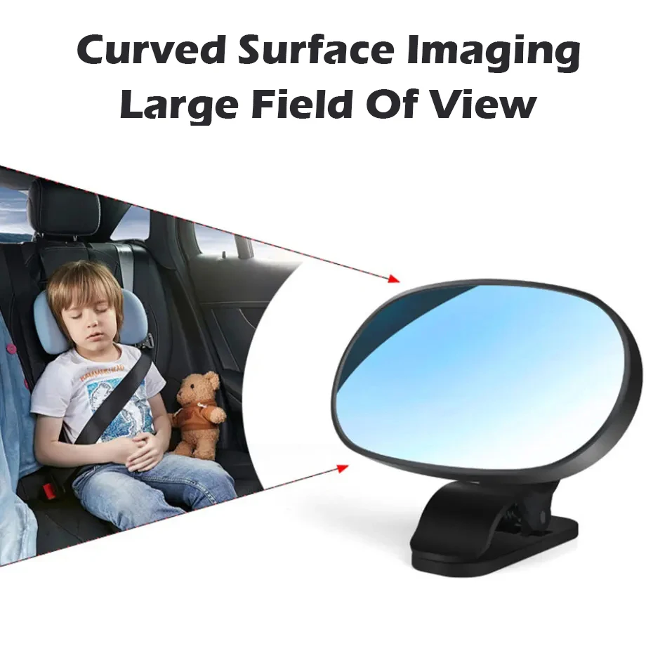 Wide Angle Car Interior Convex Mirror 360 Degree Suction Cup Baby Mirror Rear Row Observation Rearview Mirror