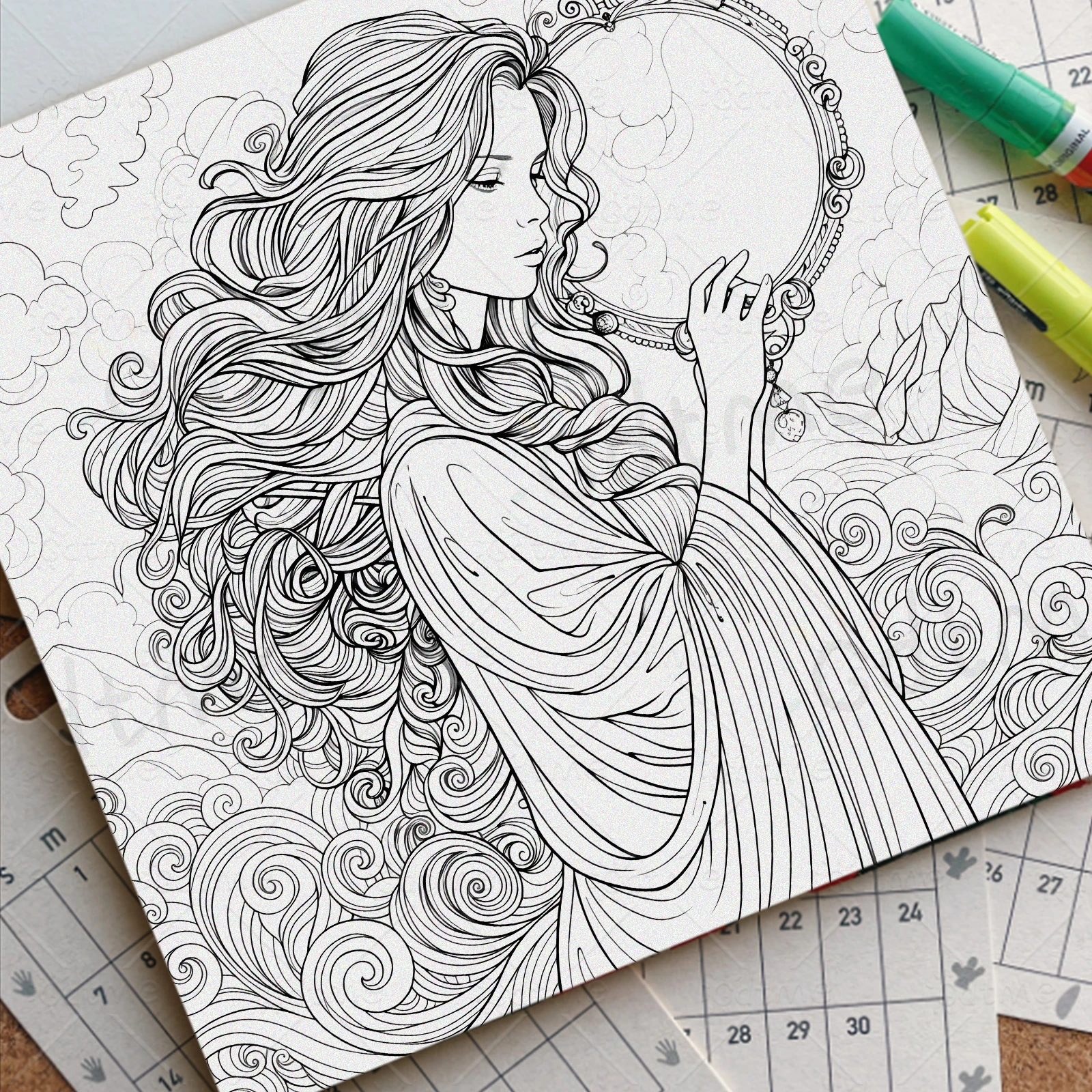  FAIRYLAND Malbuch für Erwachsene zur Stressabbau – Kunsttherapie gegen Angstzustände und Achtsamkeit mit kreativen Malseiten – Detail 3