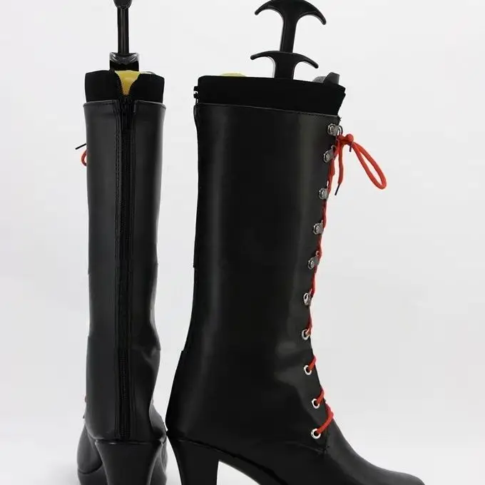 Anime Junko Enoshima Cosplay Schoenen Op maat gemaakte hoge dameslaarzen met veters