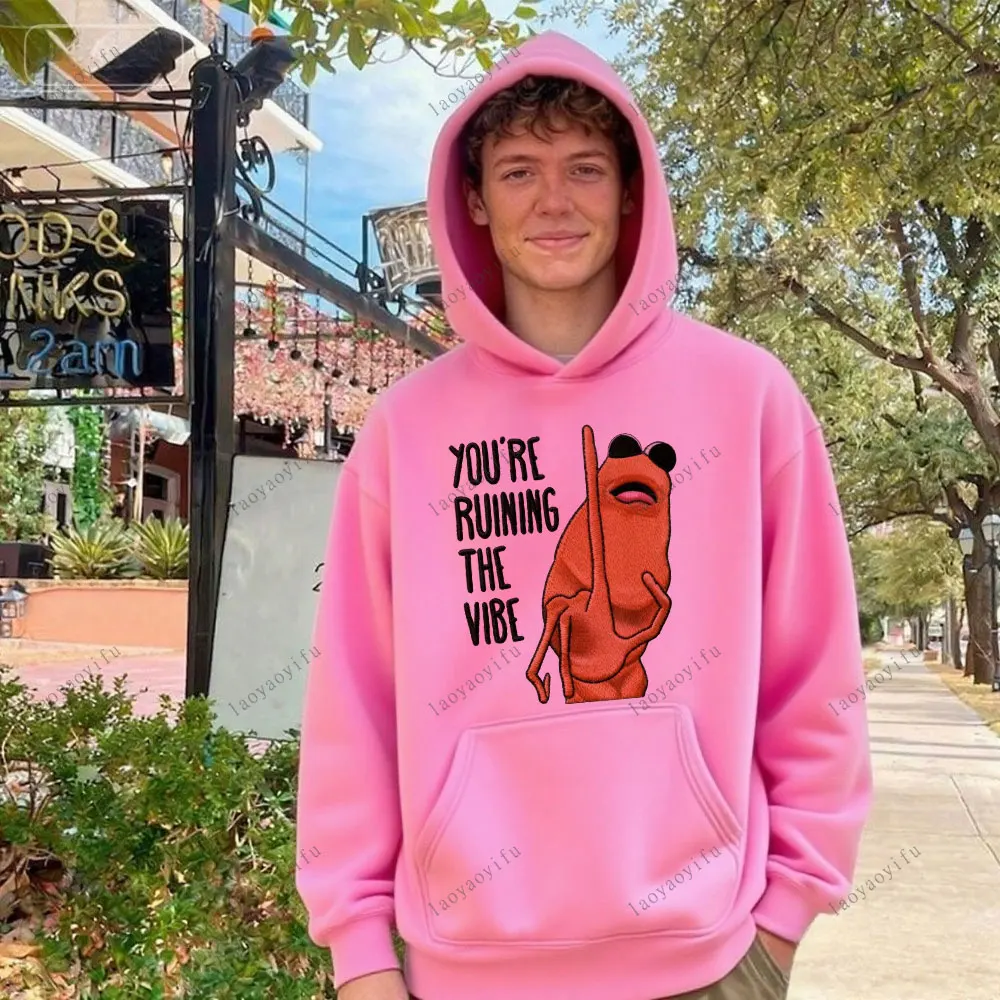 سويت شيرت ماركوس ذا وورم مضحك ميمي برين روت هوديي ملابس رائجة جديدة تصميم مشترك بدلة رياضية بكتف منسدل