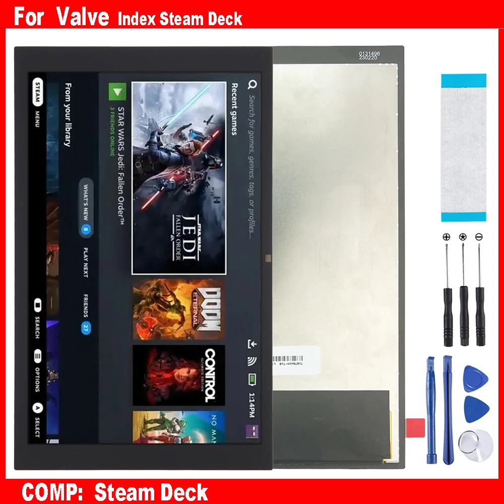 

NEW For Valve Index Steam Deck Handheld Game Console 7.4" LCD Display Touch Screen Replacement Repair