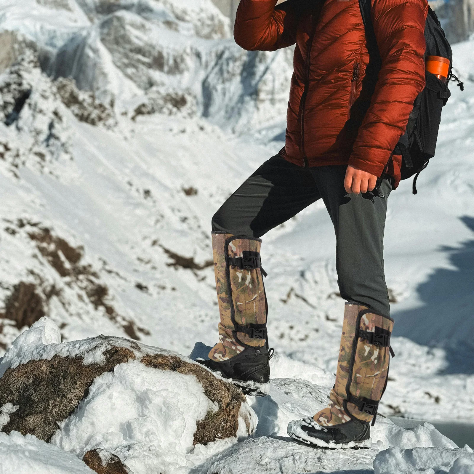 

1Pair Unisex Hiking Leg Gaiters Windproof Sandproof Snake Proof Outdoor Trekking Snow Ski Durable Oxford Nylon
