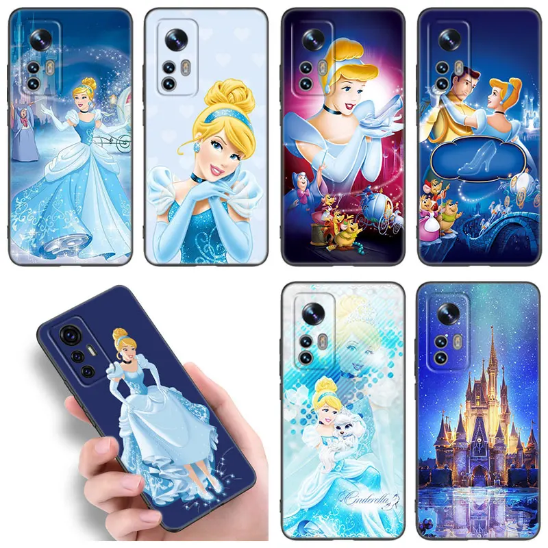 Princess Cinderella Girl Phone Case For Xiaomi Mi 9 SE 8 10 10T 11 12 13 Lite 9T 11T 12S 12T 13T Pro 5G 11i 12X Black Cover