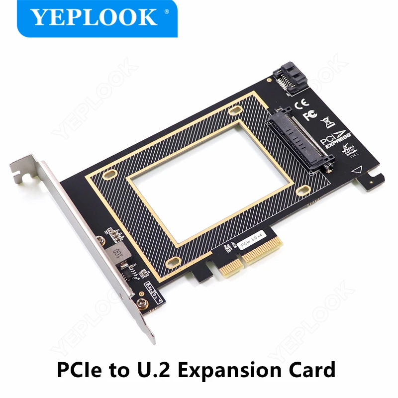 PCIe 3.0 4x to U.2 Expansion Card SATA3.0 SFF-8639 Desktop Riser Card High Speed 32GT/S for 2.5 Inch NVME HDD SSD CHIA