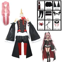 Seraph Owari No Seraph Krul Tepes 코스프레 의상 유니폼, 애니메이션 마녀 뱀파이어 할로윈 의상, 여성용 옷