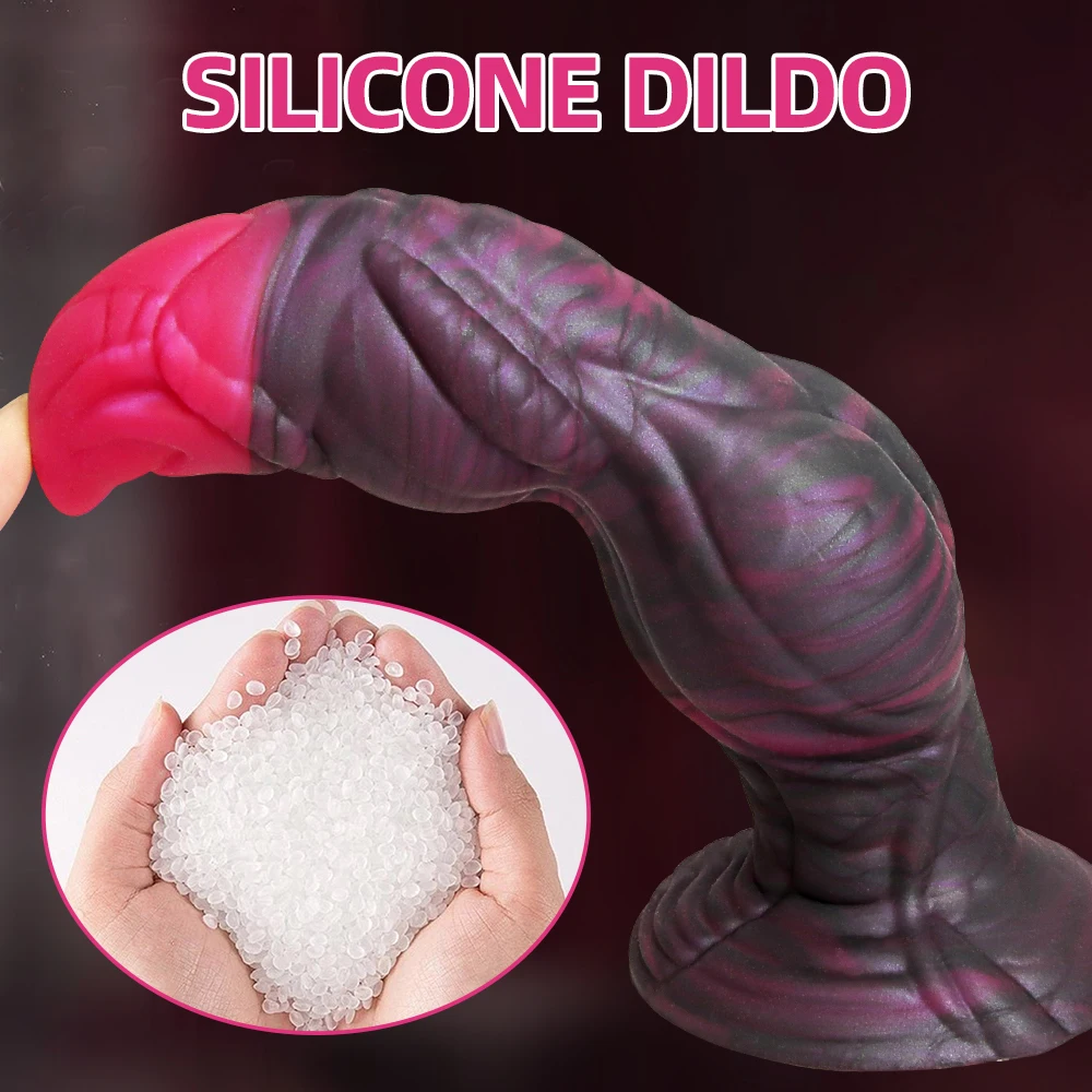 Silicone Animal Penis Anal Plug Fantasy Dog Knot Dildo With Sucker Sex Toys For Women/Men Female Masturbator XL Dildos for Women