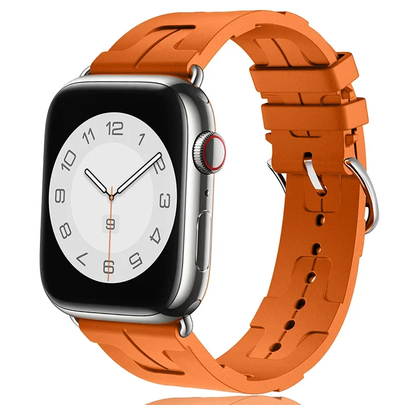 

Силиконовый ремешок для Apple Watch Band Ultra 2 49 мм, спортивный браслет для Iwatch Series 9 8 7 6 5 SE 4 3 2 1 45 мм 44 мм 42 мм 41 мм 40 мм