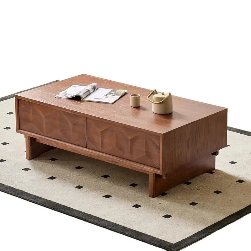 Журнальный столик из цельного дерева для гостиной, дома, антикварный журнальный столик, комбинация ТВ-шкафа