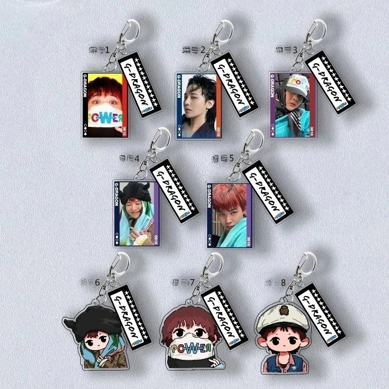 

K-dragon From South Korea's G-DRAGON Peripheral POWER High-quality Appearance Level Pendant Bag Acrylic Keychain Cute Keychain