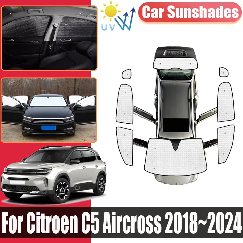 para-citroen-c5-aircross-2018-2024-protetores-solares-magneticos-de-tela-para-janelas-cortinas-de-quebra-sol-acessorios-automotivos