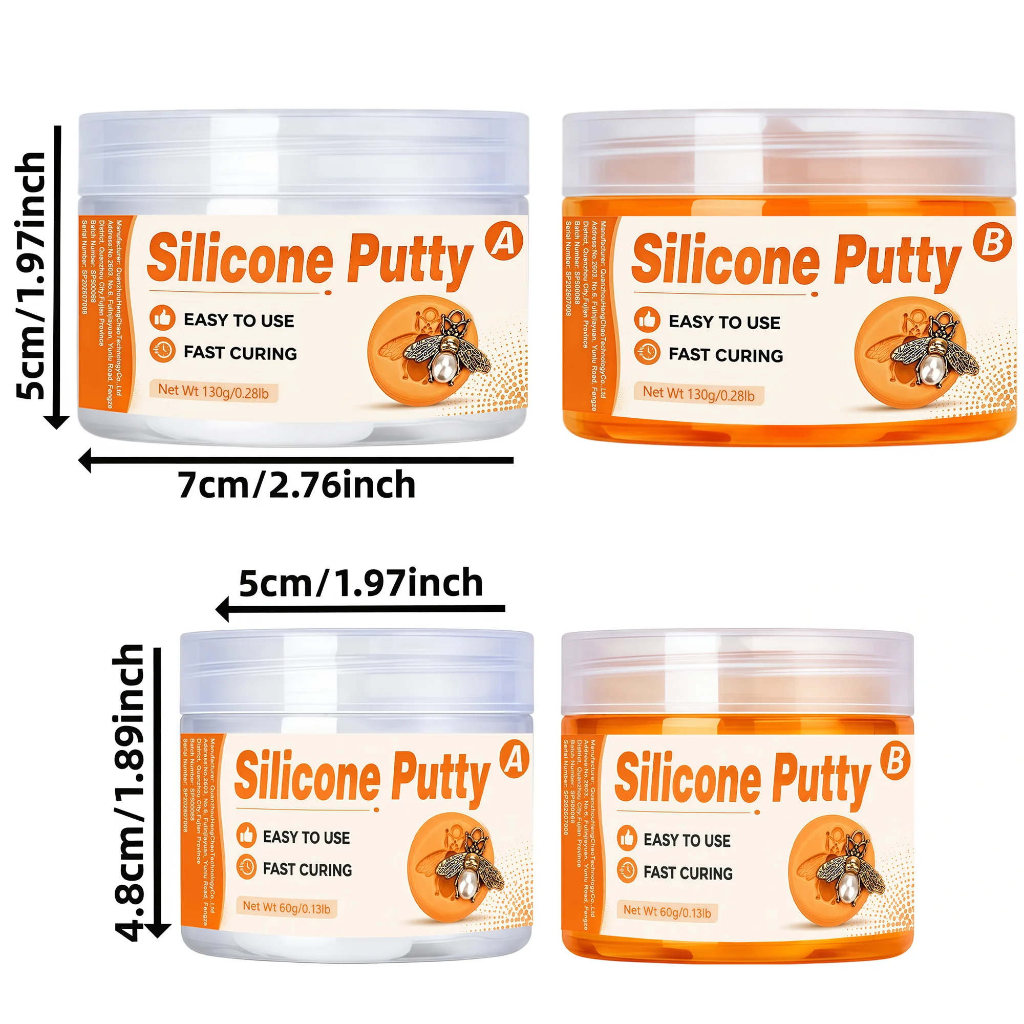 Silicone Putty Kit, Non-Toxic, Strong And Flexible, Easy 1:1 Mixing Ratio for Reusable Silicone Molds, Resin Molds, Soap