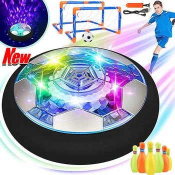 4-in-1 Hover Soccer Ball Boy Toys  Bowling Toy Set Soccer Indoor Floating Soccer Ball with LED Light Toys for Boys Girls Gift