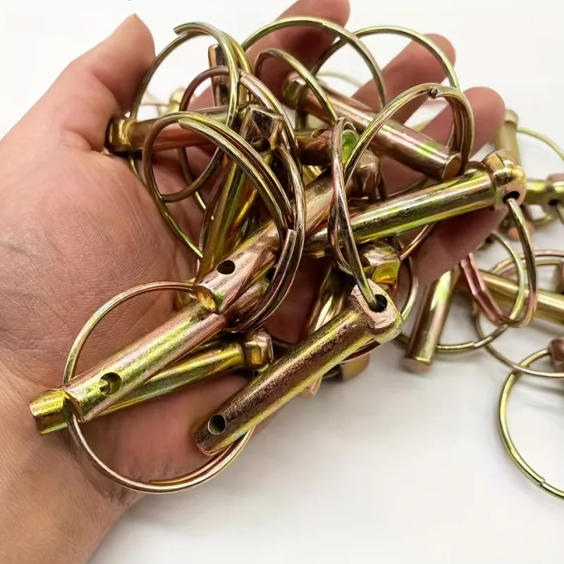 Circular Locking Pin Anti Loss Agricultural Vehicle Tractor Locking Pin Opening Safety Peg O-Ring Safety Fastener Clip Buckle