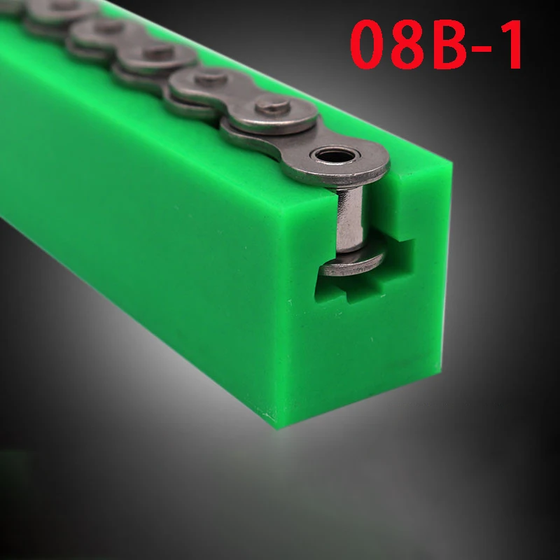 1 Meter 08B-1 Drive Chain Guide Ultra-high Molecular Resistant UPE Plastic Track Groove Machine Transmission Chain Bar