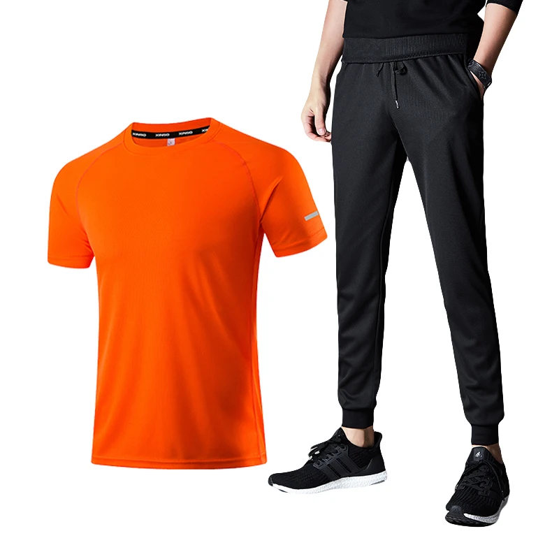 Sportswear Men's Tracksuit Leisurely Walks Short-Sleeved T-Shirt Trousers Breathable Two-Piece Set Conjunto Deportivo Hombre