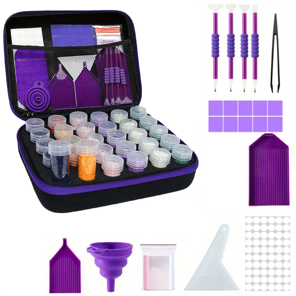 1 30 slot bottle, portable storage, diamond painting and painting storage bag, independent storage bottle, split bottle