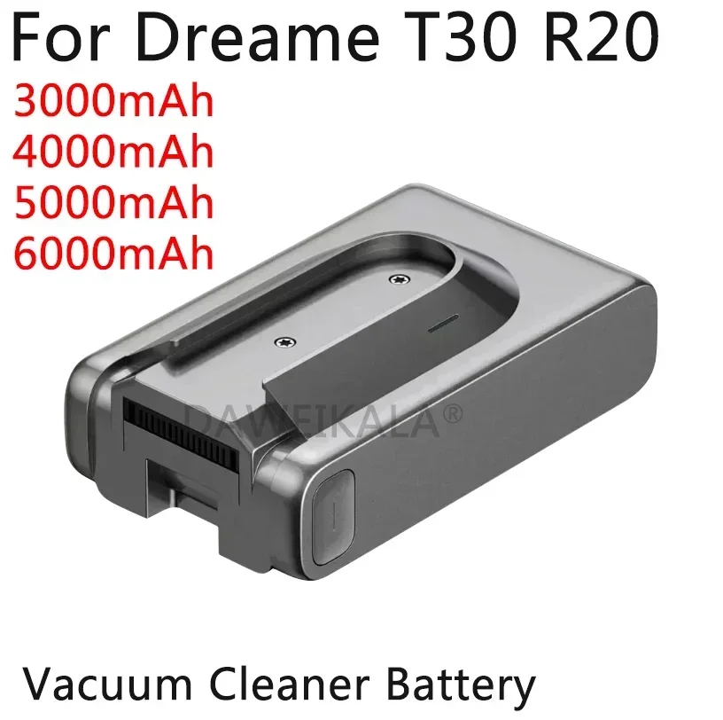 For Xiaomi 6000mAh Replacement Battery for Dreame T30 R20 Cordless Vacuum Cleaner Rechargeable Removable Cordless Extra Battery