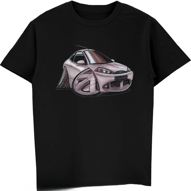 

Funny T Shirts Streetwear New Men T-Shirt Casual Man Tees Classic American Car Fans Mercury Cougar Printed Koolart Cartoon White