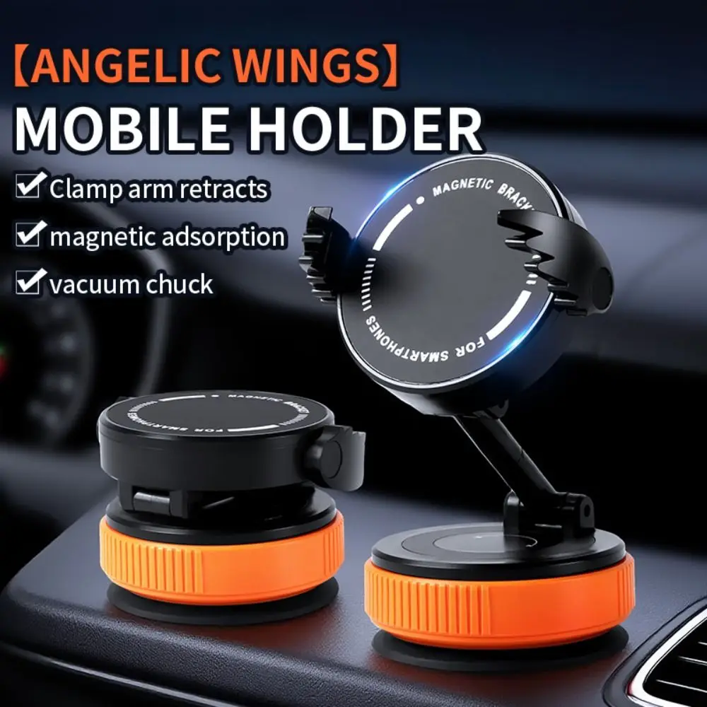 

Новый вакуумный магнитный автомобильный держатель для телефона 360° ° Вращающаяся складная подставка для мобильного телефона, регулируемый адсорбционный кронштейн, гладкая поверхность