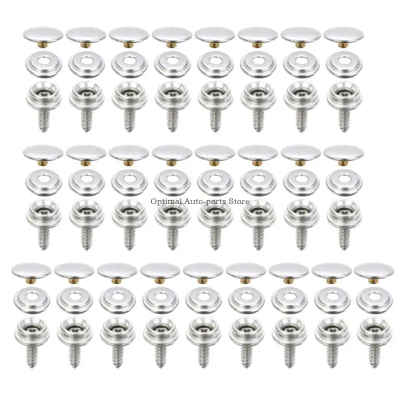 

Stainless Canvas Screw Fastener Sockets Buttons for Repairing Replacing Canvas Tarpaulins Awnings 10/25pcs