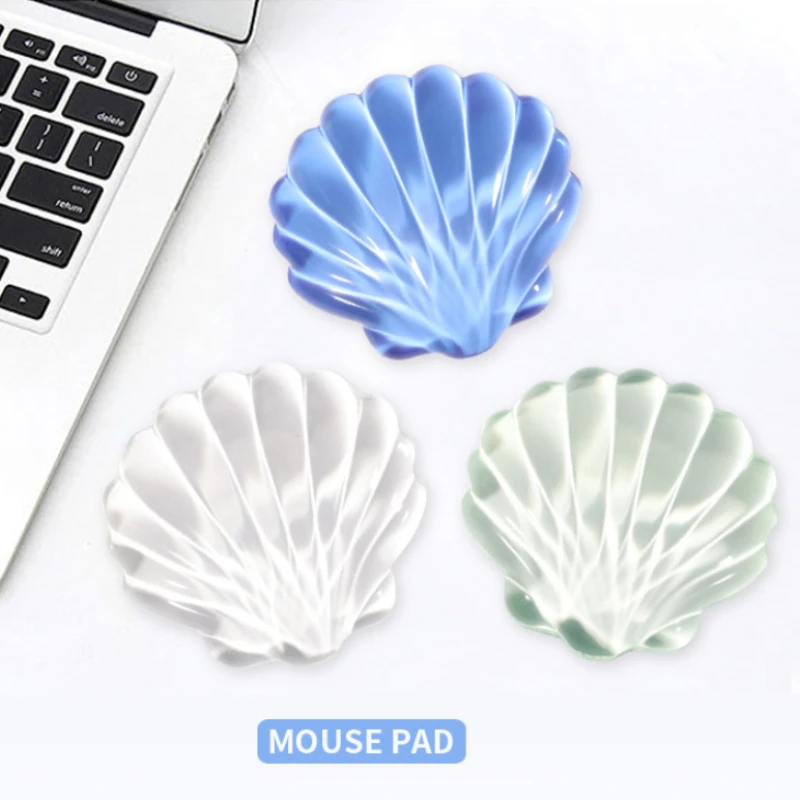 

Shell Shaped Mouse Pad Non-slip Support Wrist Rest Mat Ergonomic Office Game Accessories For PC Laptop Table Creativity Pads