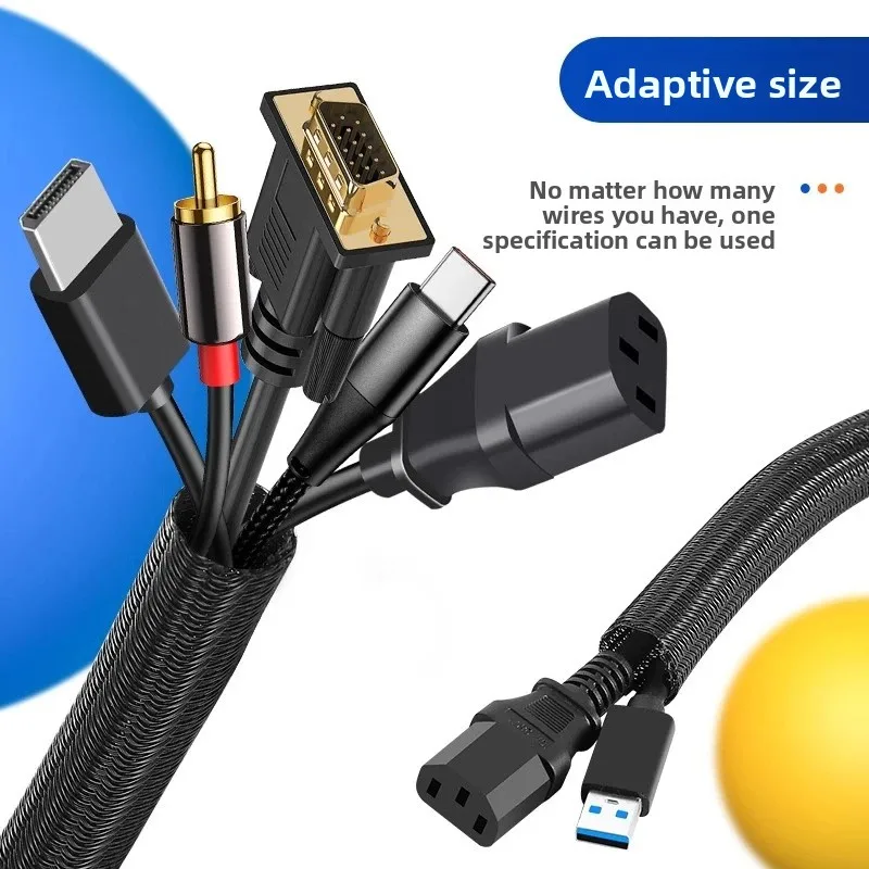 Practical Computer Wire Fixing Hub Finishing Wire Pipe Sleeve Anti-bite Protection Wire Storage