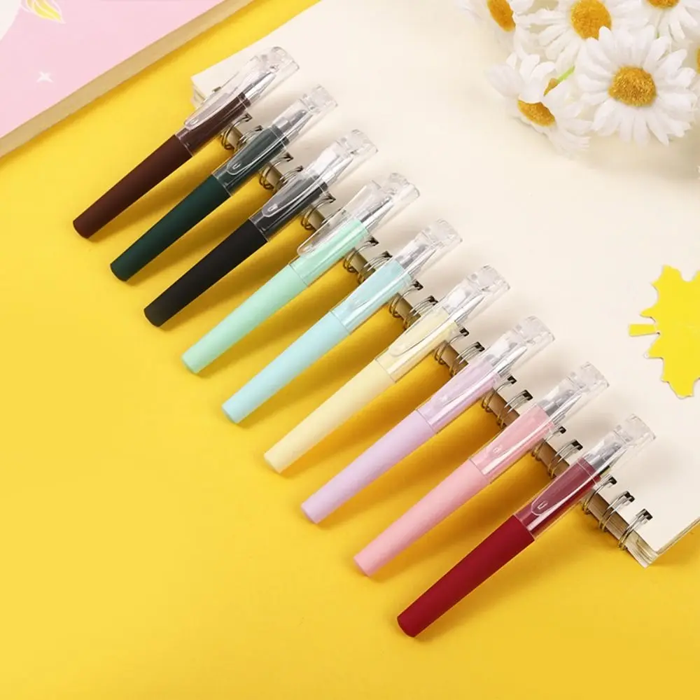 

4pcs High-grade Pocket Neutral Pen Signature Pen Plastic Morandi Ballpoint Pen Portable Learning Stationery Simple Stationery