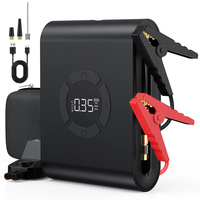2000A Portable Car Jump Starter Air Compressor 150PSI Digital Tire Inflator 16000mAh Power Bank LED Flashlight for 12V 7.0L Gas
