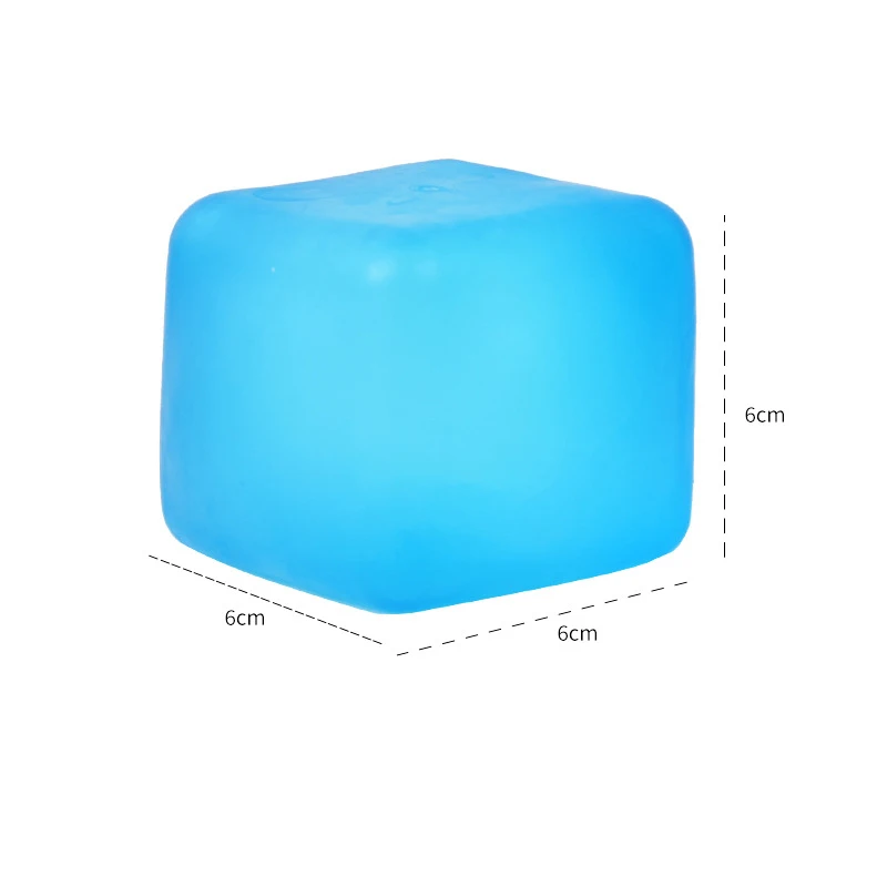 Frosted Ice Cube Shaped Fidget Toy Square Stress Relief Ball Squishy Squeeze Toys for Anxiety ADHD Stress Relief Gift for Adults - view 6