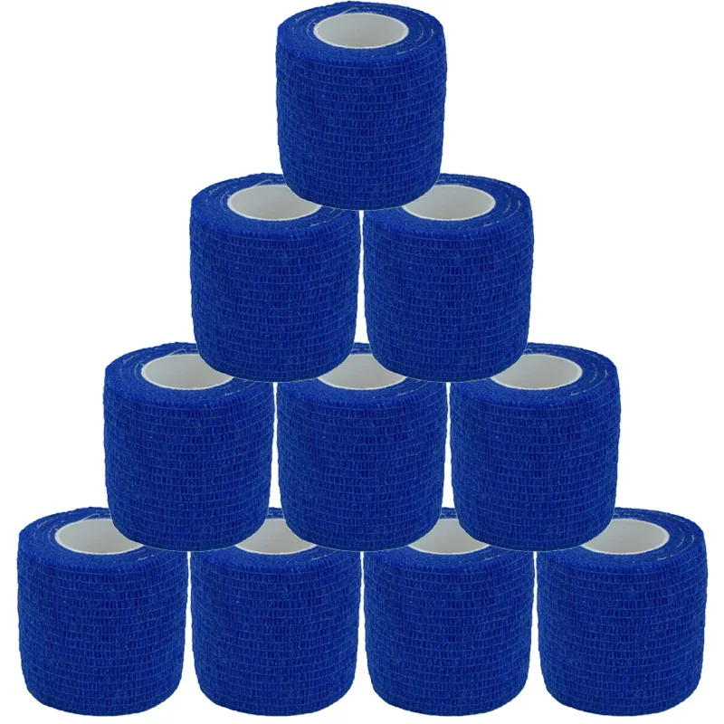 Dark blue Sports Self Adhesive Bandage Vet Wraps Tape Finger Joints Athletic Protective Kit Pet Elastic Bandage 2.5-15CM