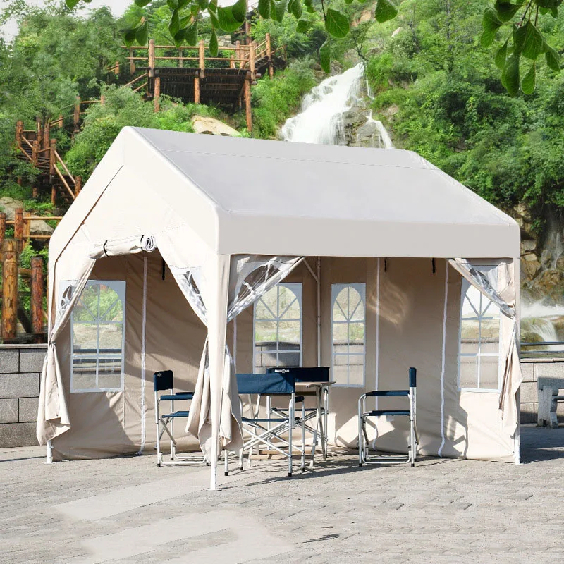 Canopy Tent Enclosed Instant Gazebo Shelter with Sidewalls and Mesh Window Waterproof