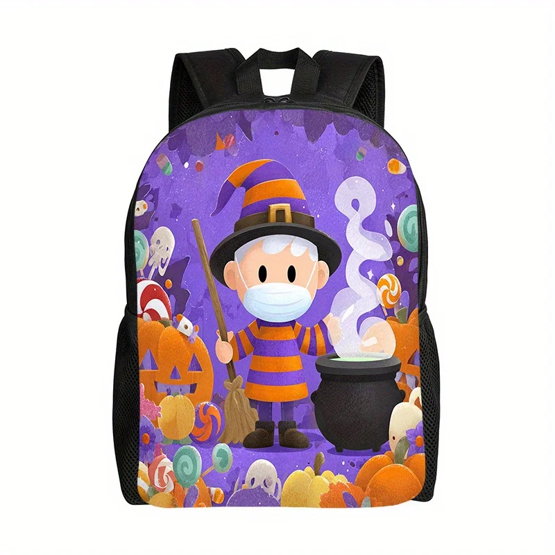 

Halloween and Wizard of Oz themed backpack with Dorothy and Wizard of Oz characters - adjustable shoulder straps
