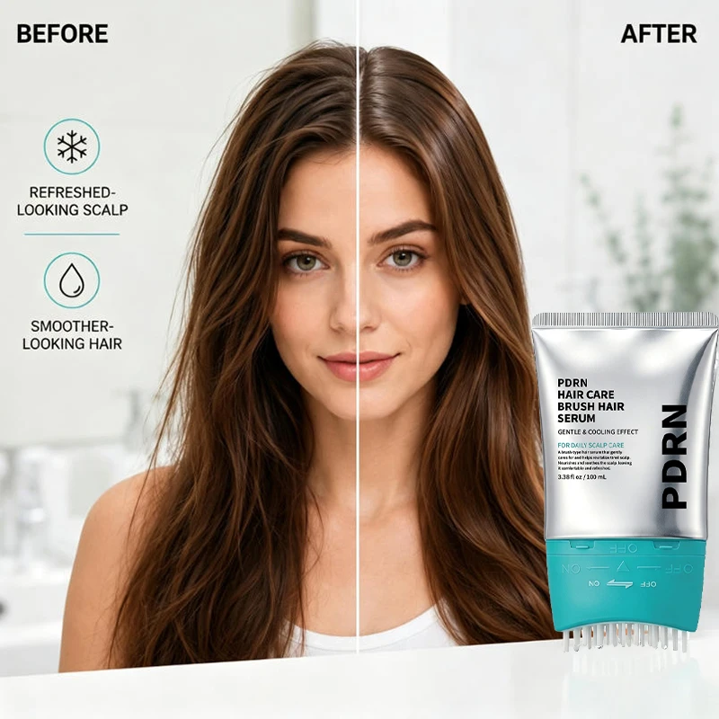 PDRN Scalp Repair Serum reinigt die Kopfhaut gründlich, pflegt geschädigtes Haar, Essenz, tragbare Bürste, Kopfhautserum, erfrischend und beruhigend – Detail 6