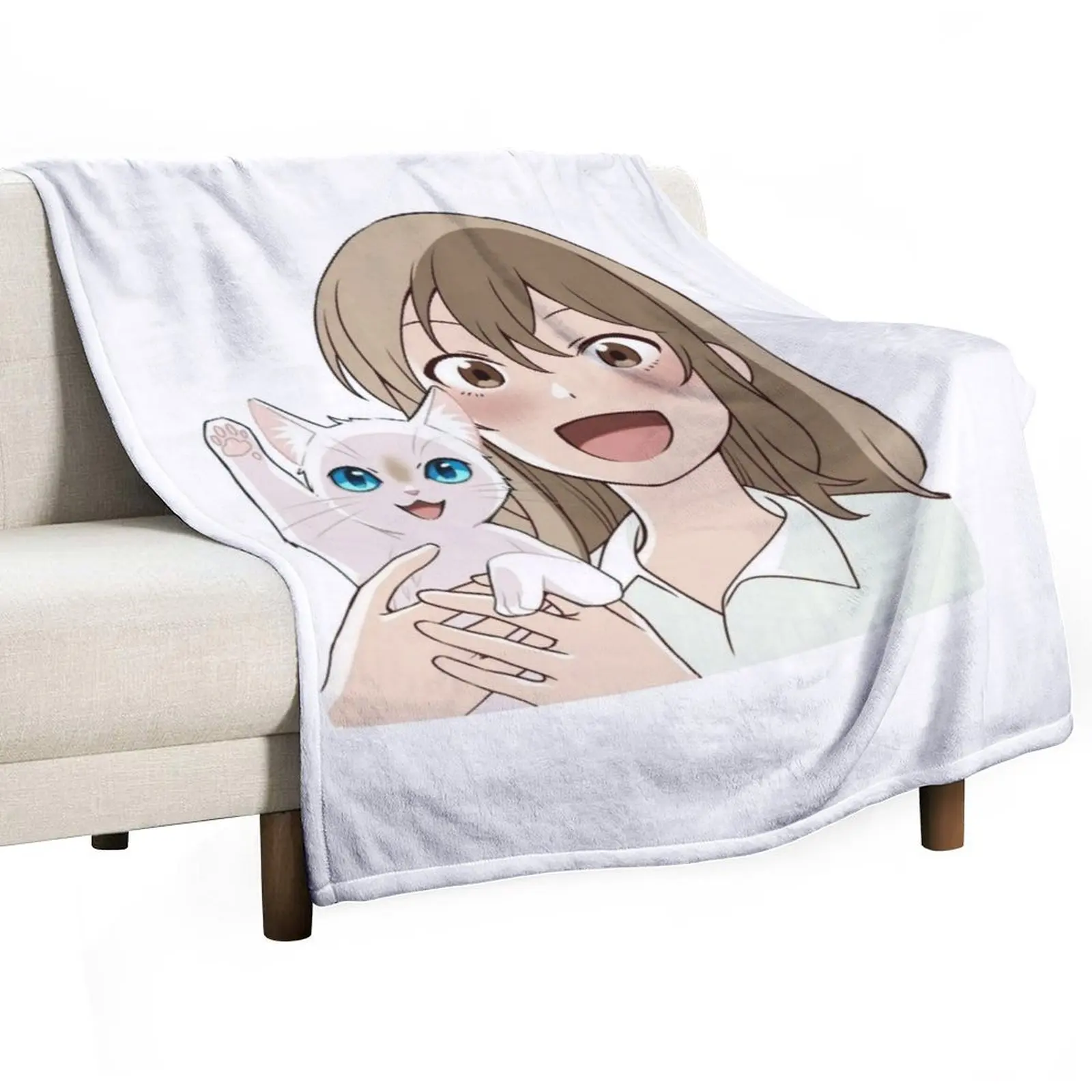 

A whisker away - Happy Sasaki & Taro fanart Throw Blanket Multi-Purpose Thermals For Travel Sofa Throw manga Blankets