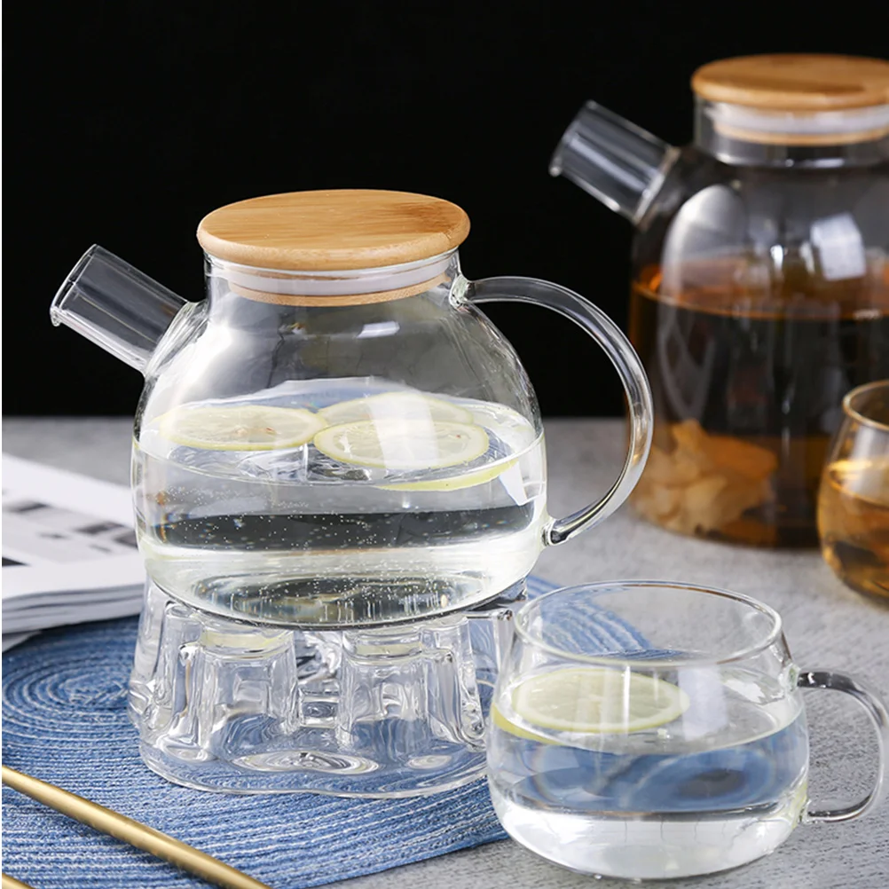 

Heat Resistant Glass Teapot Large Capacity Manual Coffee Tettle Portable Water Jug Comfortable Handle Home Office Gift