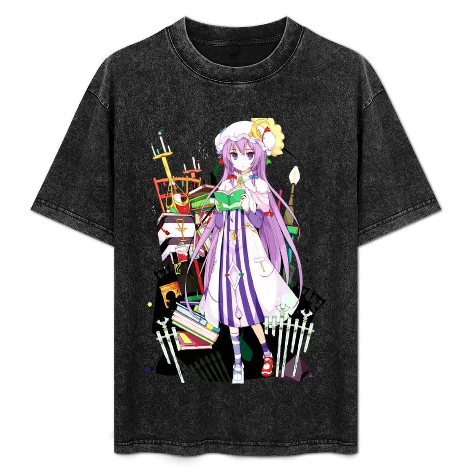 

Touhou Project - Patchouli Knowledge T-Shirt Work Utility Casual Tee Shirt