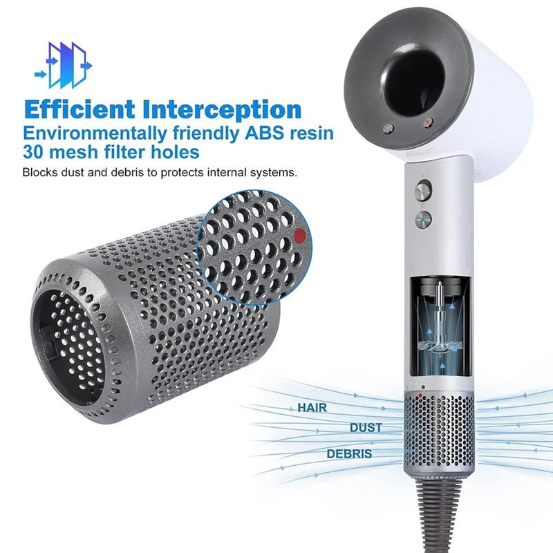 Penutup Filter Luar Populer untuk Dyson HD01 HD03 HD08 Pengering Rambut Saringan Tahan Debu Aksesori Pembersih Bagian Jaring E