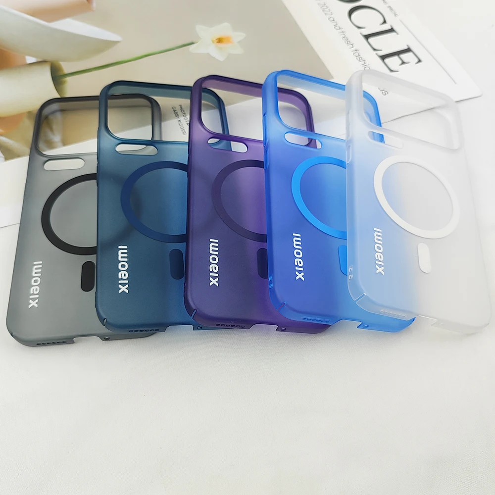 Xiaomi Mi 17 ProMax 15 14 Pro 15Ultra 14Ultra 슬림 아이스 미스트 반투명 보호 커버 Magsafe 자기 무선 충전용