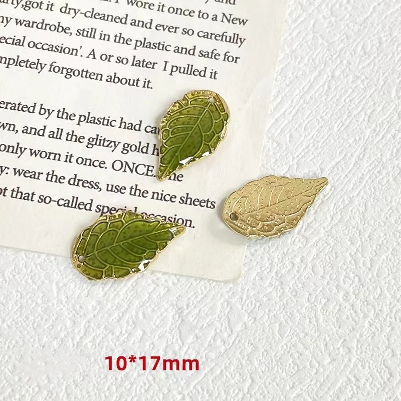 10PCS Vintage Delicate Willow Leaves Charm for Women\'s Pendant Necklace DIY Jewelry Making Lovly Accessories