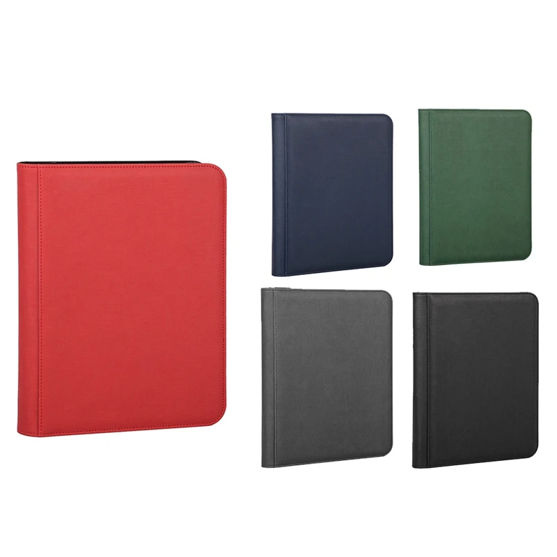 

Side Loading Binder Game Zipper Card Album Fixed Pockets Pages + 360 Pockets Green