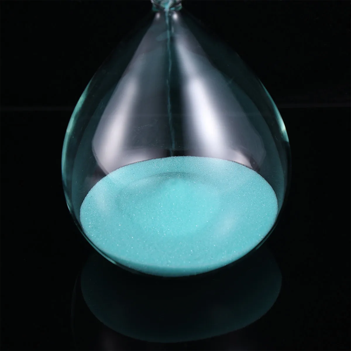 30 Minutes Hourglass Sand Timer Transparent Glass Modern Sand Clock Creative Sky-Blue Stylish Timer for Focus Study Brushing