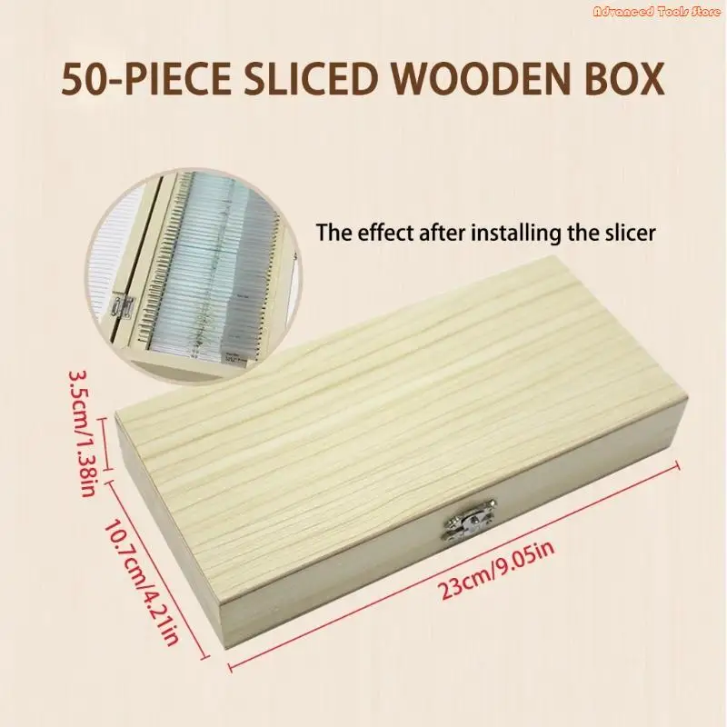 金属バックル付きのソリッドウッドスライドストレージボックスは50の生物学スライドサンプルW91Bを保持します