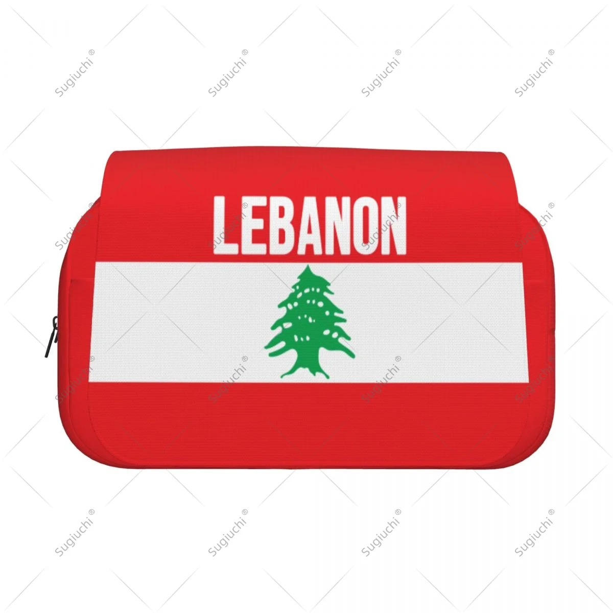 Pencil Case Scissors Bags 3D Lebanon Flag Double-layer Oxford Cloth Stationery Storage Pen Box Case