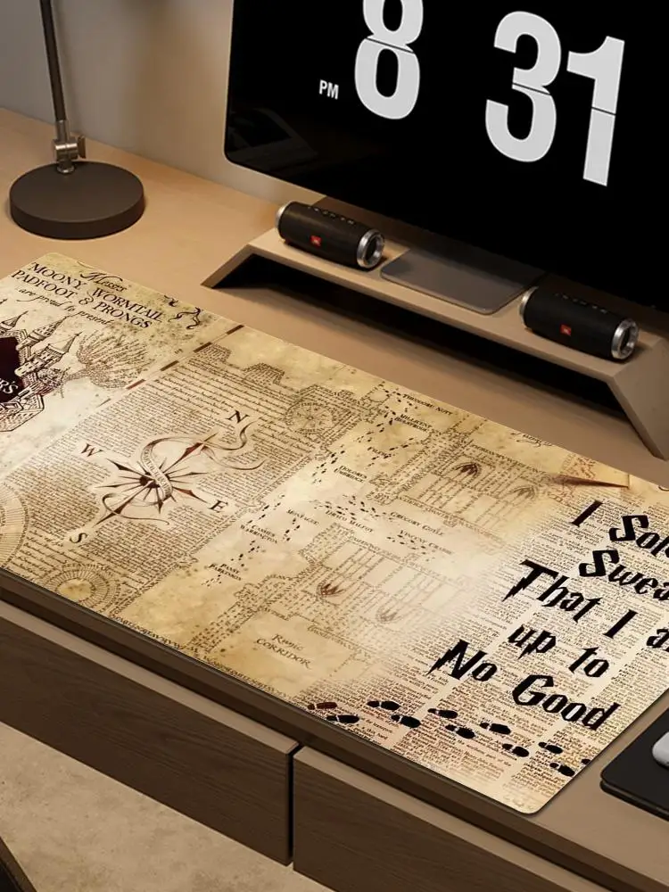 Tapis de souris Wizarding World Map, 900x400mm, haut de gamme, pour notebook, ordinateur, gamer, virus, offre spéciale