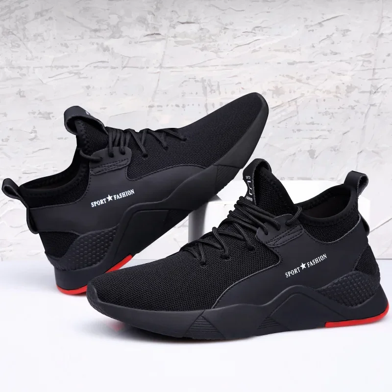 Large Size Men's Shoes Breathable Casual Sports Shoes Spring Autumn Seasonal Flat Shoes Fashionable All-Match Plastic Bottom