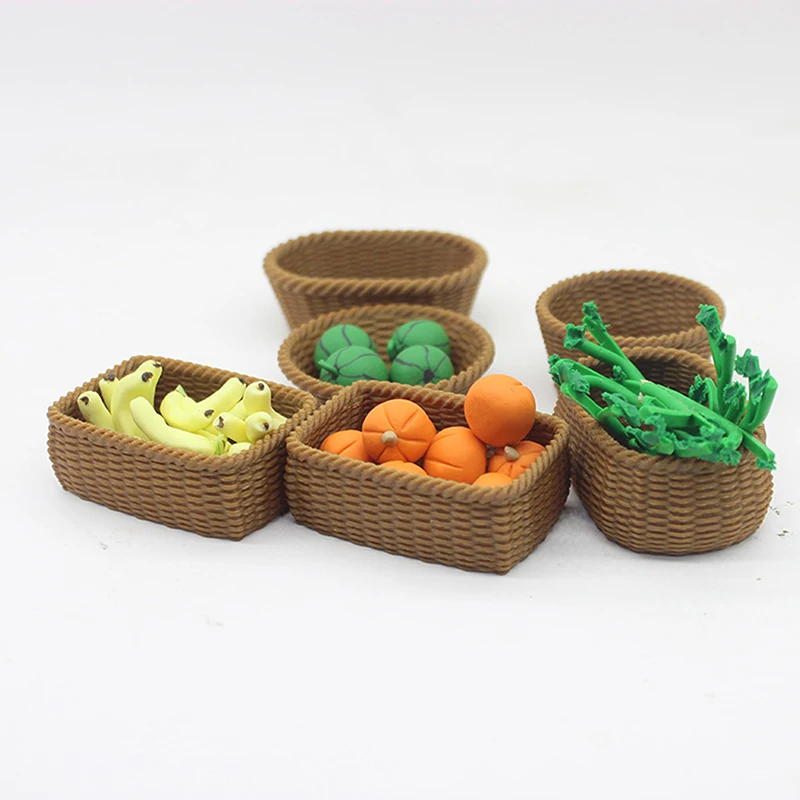 1:6/1:12 Poppenhuis Miniatuur Miniatuur Simulatie Fruitmand Meubels Thuis Model Decor Speelgoed Poppenhuis Accessoires