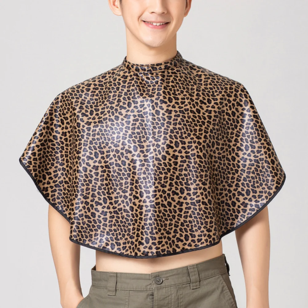 

1 шт., водонепроницаемая парикмахерская ткань с леопардовым принтом, мягкий прочный фартук для парикмахерской, домашняя накидка для лечения масла для волос